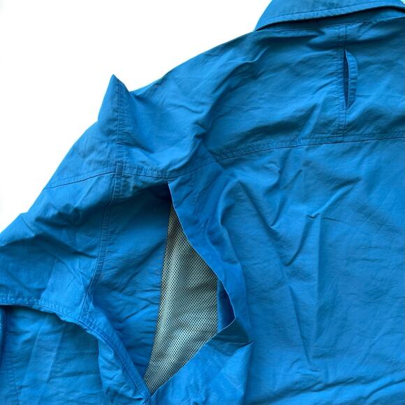 North Face Blue Button Up Nylon Shirt Utility Gorpcore Button Up Lightweight L - Picture 3 of 12